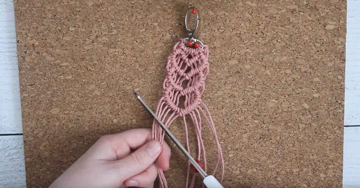 Macrame heart keychain clearance